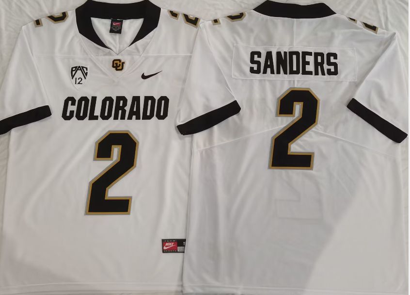 Men Colorado Buffaloes #2 Sanders White 2025 Nike Limited NCAA Jersey->more ncaa teams->NCAA Jersey